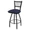Holland Bar Stool Co 25" Swivel Counter Stool, Black Wrinkle, Graph Anchor Seat X810 - alternate 1